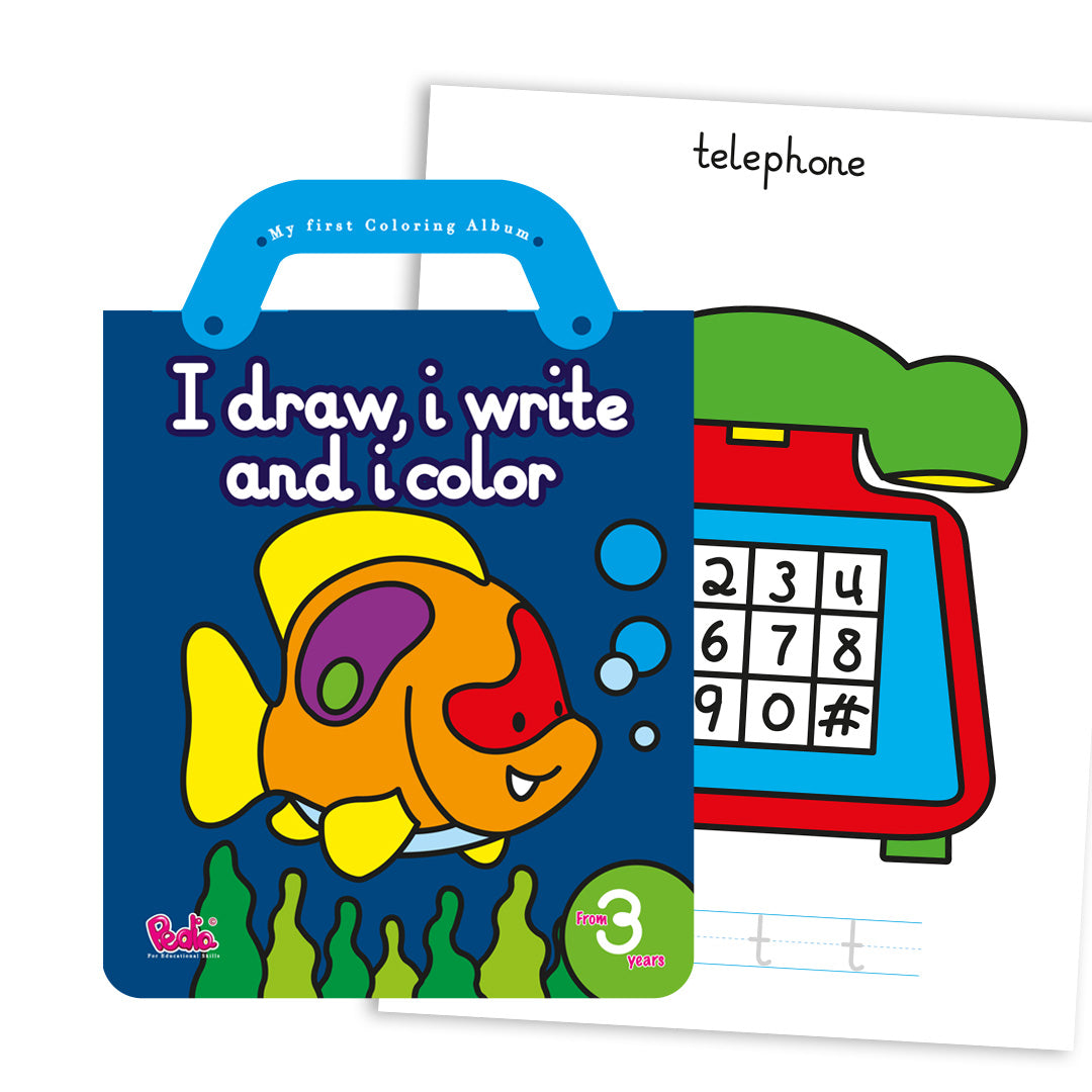 I Draw, I Write & I Colour – Tracing Colouring Book