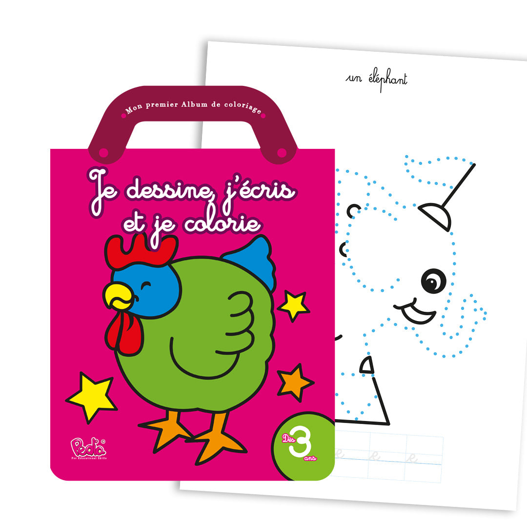Je Dessine, J’Écris et Je Colorie – Cahier de Traçage