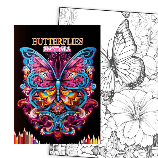 Butterflies Mandala – Colouring Book
